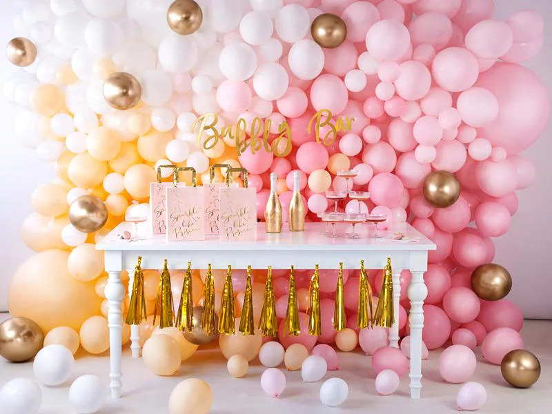 Partydeco Geschenktasche Prosecco 18 x 26 x 10 cm, 6 Stück, Rosa