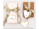 Rico Design Geschenkanhänger Herz 24 Stück, Gold