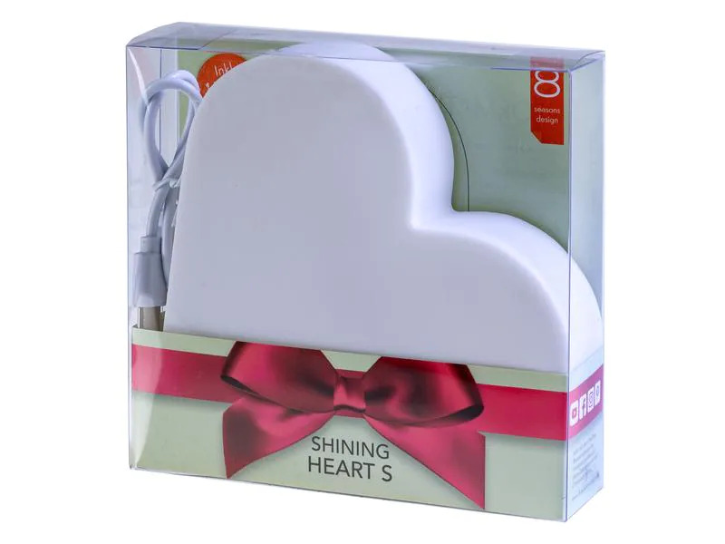 8 Seasons Design Motivlicht Shining Heart  Micro S Weiss
