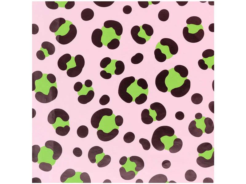 Rico Design Geschenkpapier Leo 70 x 3 m, Rosa/Grün