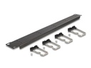Delock Kabelführungspanel mit 5 Metallbügel 1HE 19 Rack, Silber