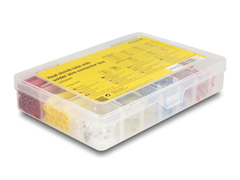 Delock Schrumpfschlauch 308-teilig Sortimentsbox, Mehrfarbig