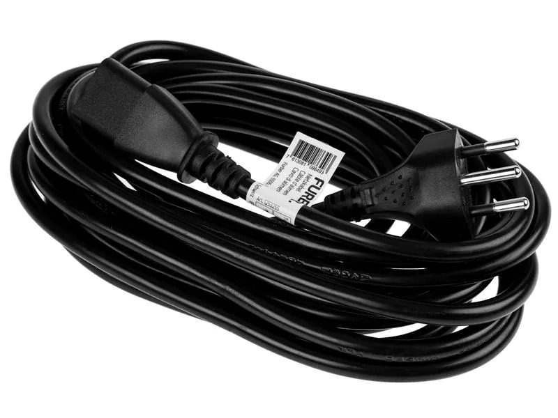 FURBER.power Netzkabel C13-T12 5.0 m Schwarz