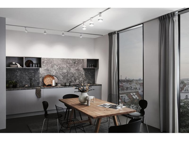 Paulmann LED Schienenspot URail Pane, 7.4 W, 2700 K, Chrom/ Weiss