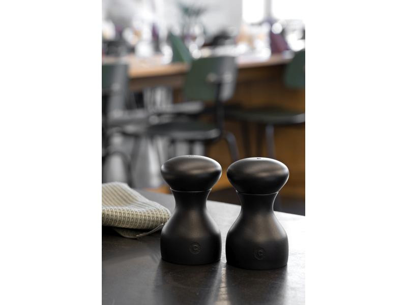 Crush Grind Salz- und Pfeffermühle Lyon 2er Set, 9.6 cm, Schwarz