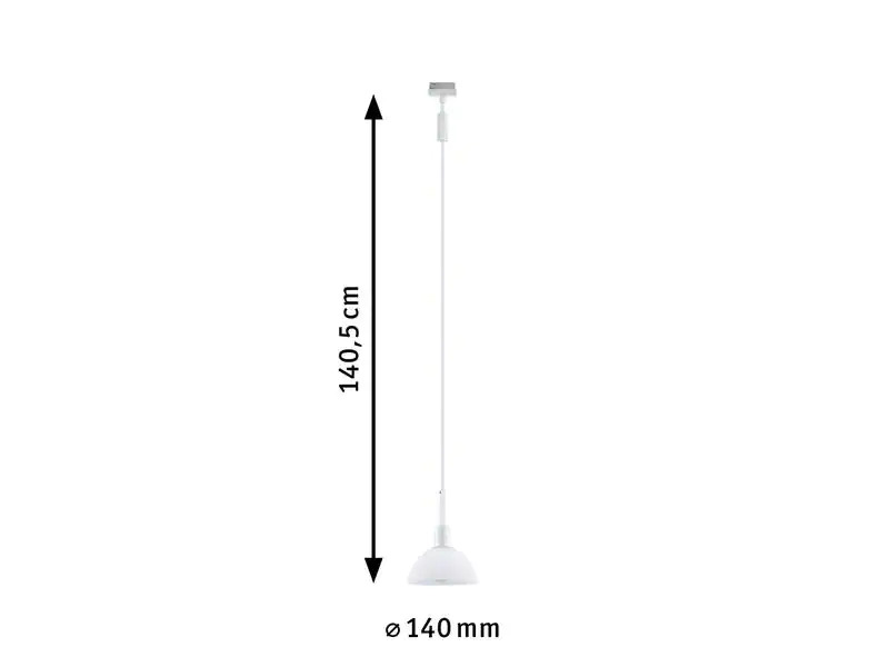 Paulmann Pendelleuchte URail Sarrasani, 1 x E14, 20 W, Weiss/ Opal