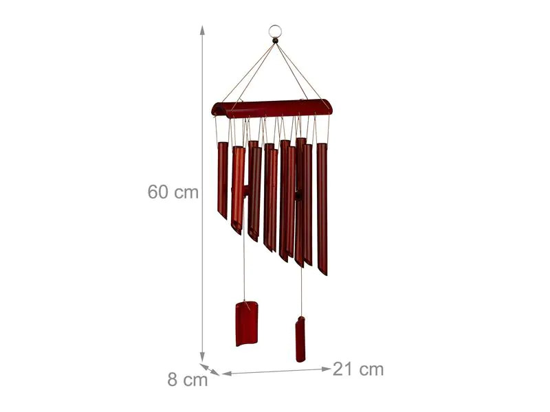relaxdays Windspiel aus Bambus 60 cm
