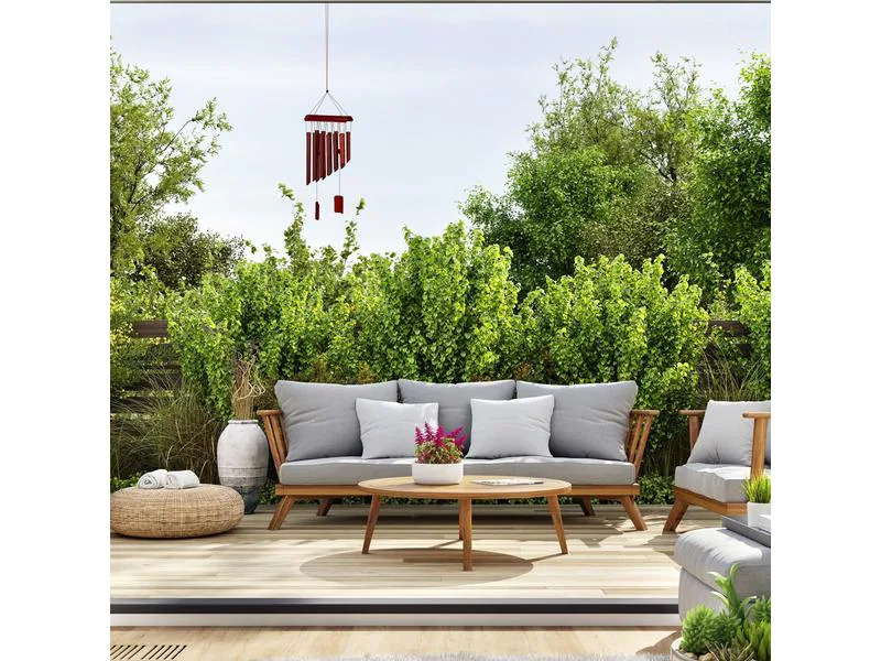 relaxdays Windspiel aus Bambus 60 cm