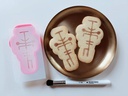 Cut my Cookies Schablone Hundepfote Weiss