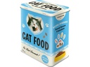 Nostalgic Art Vorratsdose Cat Food 3 l, Blau/Schwarz/Weiss
