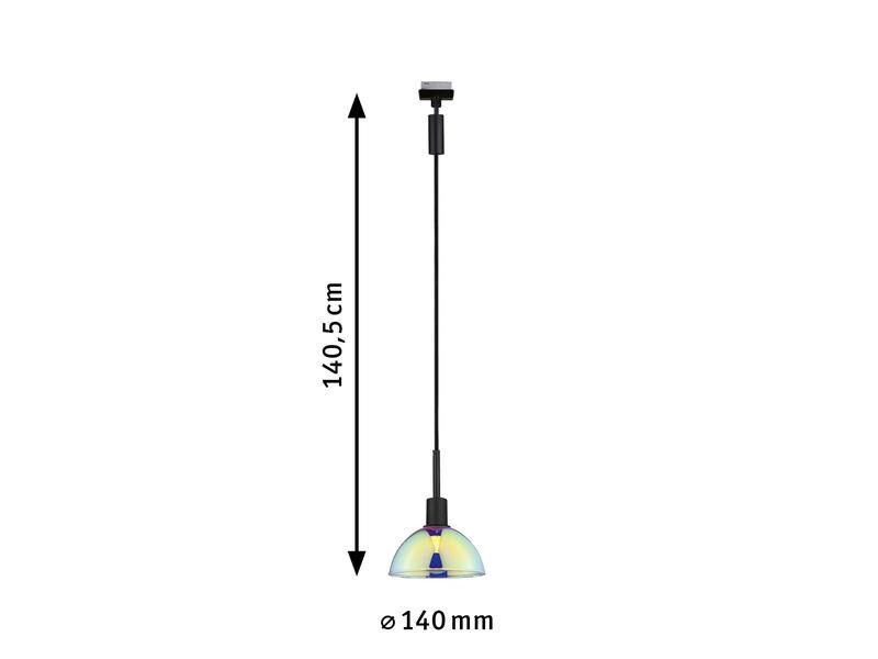 Paulmann Pendelleuchte URail Sarrasani, 1 x E14, 20 W, Schwarz/ Klar