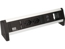 Bachmann Tischsteckdosenleiste DESK 1, 2x T13, 1x USB A/C, 1x Custom