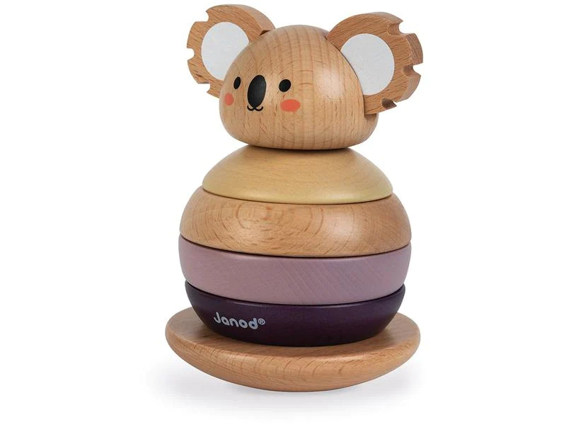 Janod Stapelspielzeug Stehaufkoala aus Holz