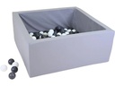 Knorrtoys Bällebad soft – eckig grey 100 balls grey/white