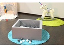 Knorrtoys Bällebad soft – eckig grey 100 balls grey/white