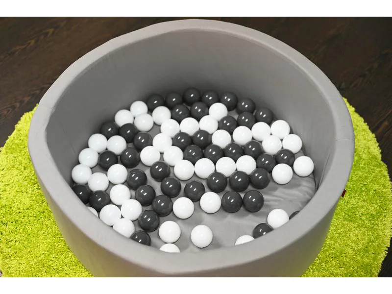 Knorrtoys Bällebad soft – grey 100 balls grey/white