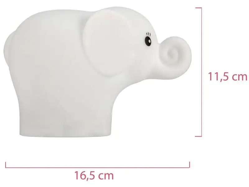 Pauleen Tischlampe Night Elephant, LED, USB, Weiss