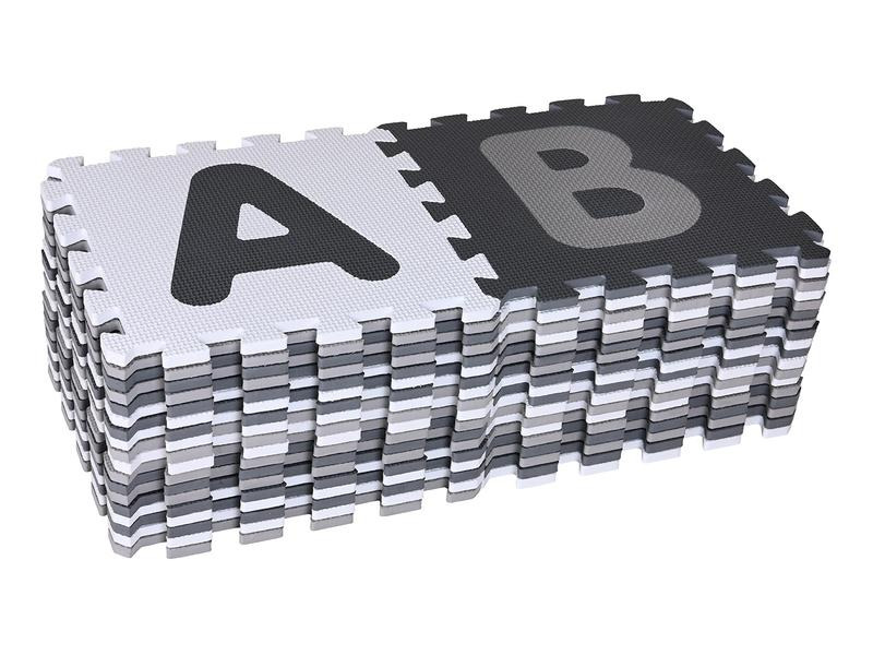 Knorrtoys Puzzlematte Alphabet + Zahlen grau-weiss