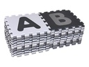 Knorrtoys Puzzlematte Alphabet + Zahlen grau-weiss