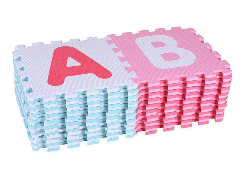 Knorrtoys Puzzlematte Alphabet + Zahlen pink-rosa