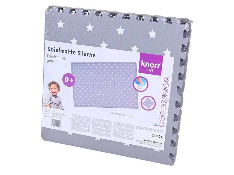 Knorrtoys Puzzlematte Sterne Grau