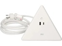 Max Hauri Steckdosenleiste Pyramide, Weiss 2x T13, USB A+C 18W