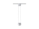 Paulmann LED Pendelleuchte URail Aldan, 13W, 2700 K, Chrom