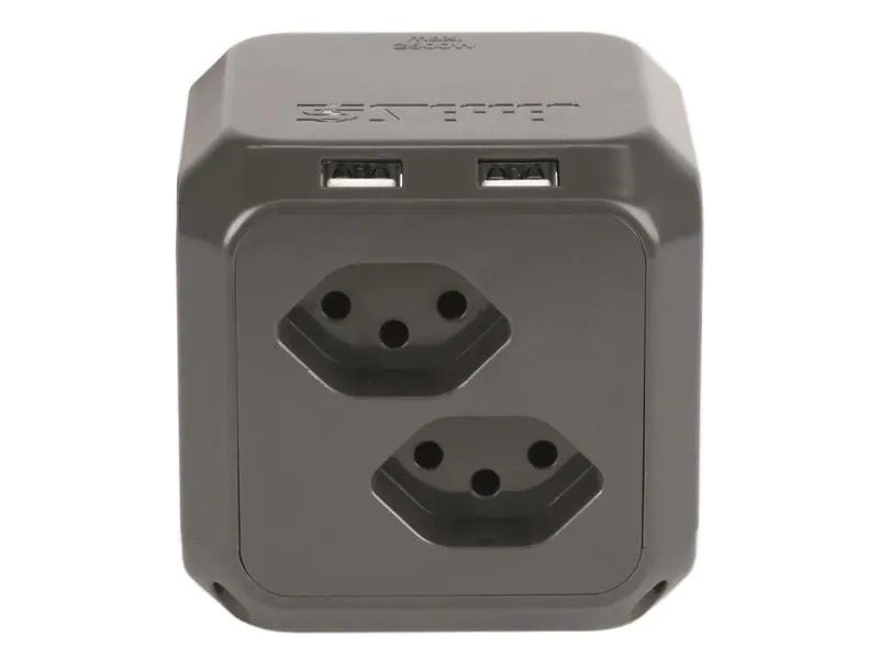 STEFFEN Stromverteiler CUBE 8xT13 2x USB-A