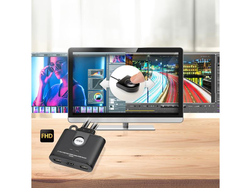 Aten KVM Switch CS22HF 2-Port HDMI