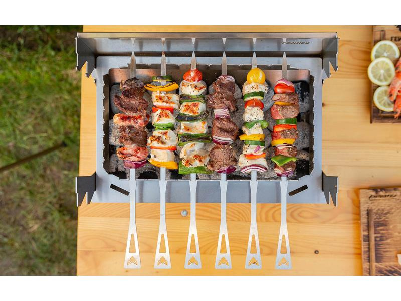 Fennek Grill Grillspiess Set kurz, 6 Stück