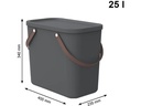 Rotho Aufbewahrungsbox Albula 25 l, Anthrazit