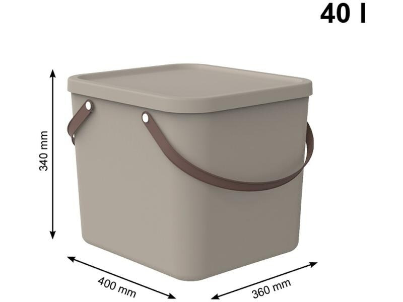 Rotho Aufbewahrungsbox Albula 40 l, Beige