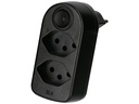 Max Hauri Mehrfachstecker maxADAPT 2 x T13 mit Schalter, Schwarz