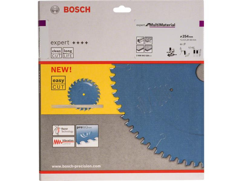 Bosch Professional Kreissägeblatt Expert Multi Material 254 x 30 x 2.4 mm, Z 80
