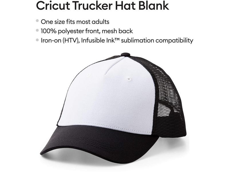 Cricut Baseball-Cap Infusible Ink 3 Stück, Schwarz/Weiss