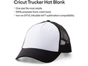 Cricut Baseball-Cap Infusible Ink 3 Stück, Schwarz/Weiss