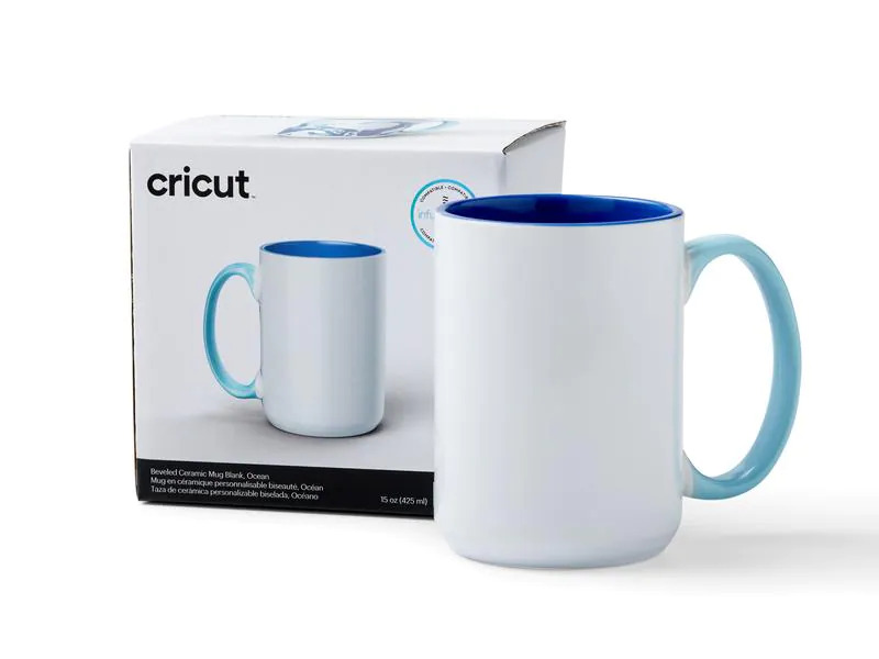 Cricut Tasse Infusible Ink Ocean 425 ml, Weiss/Blau