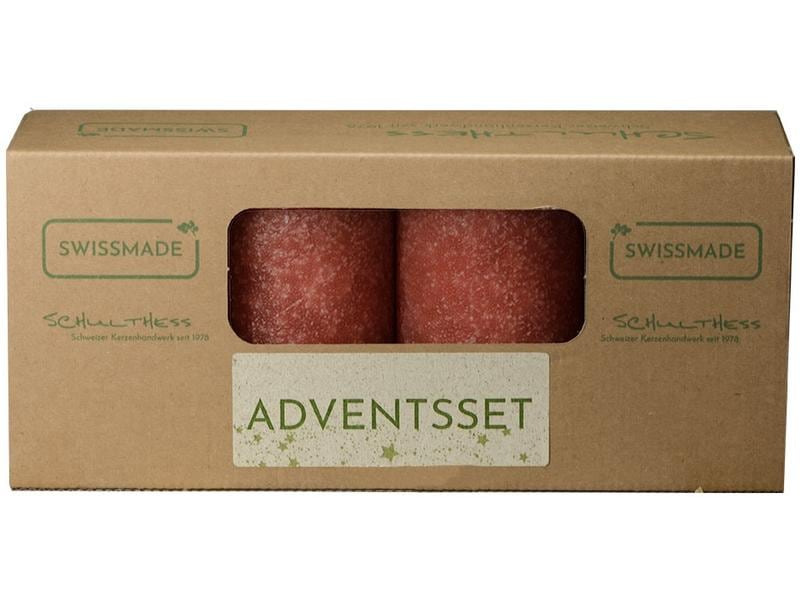 Schulthess Kerzen Weihnachtskerze  Lachsapricot 4er Set