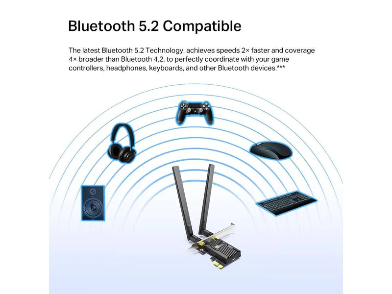 TP-Link WLAN-AX PCIe Adapter Archer TX55E Bluetooth 5.2