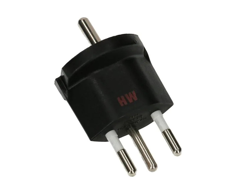 Max Hauri Fixadapter SchuKo Konturenstecker - T12 schwarz
