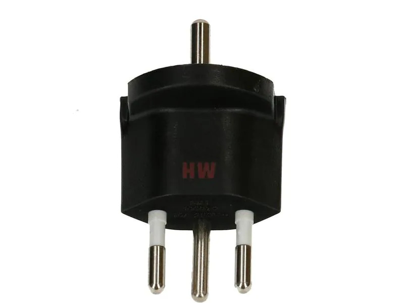 Max Hauri Fixadapter SchuKo Konturenstecker - T12 schwarz