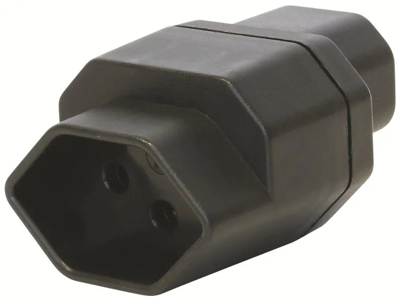 STEFFEN Adapterstecker C14 - T13 Schwarz