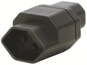 STEFFEN Adapterstecker C14 - T13 Schwarz