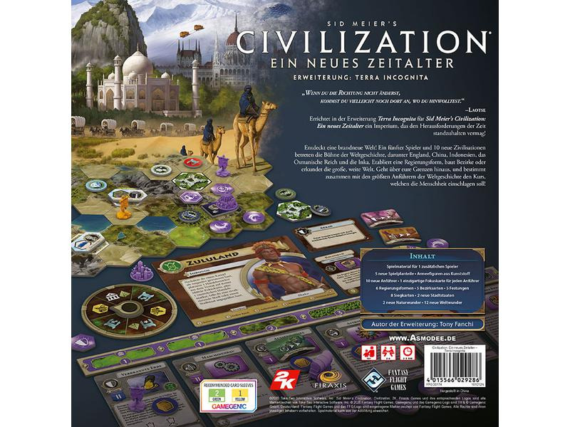 Fantasy Flight Games Kennerspiel Civilization: Neues Zeitalter – Terra Incognita