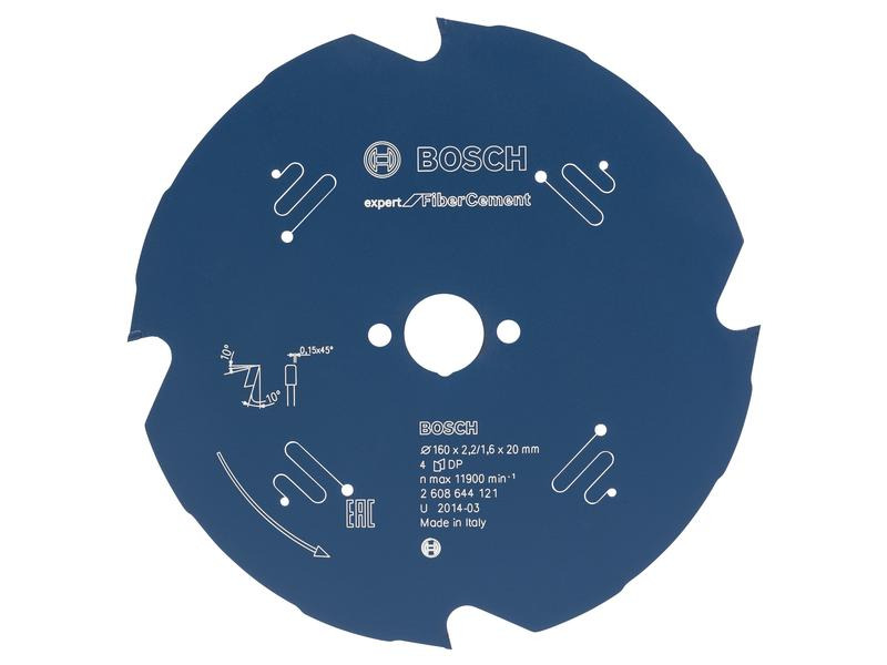 Bosch Professional Kreissägeblatt Expert Fibre Cement, 140 x 1.8 x 20 mm, Z 4