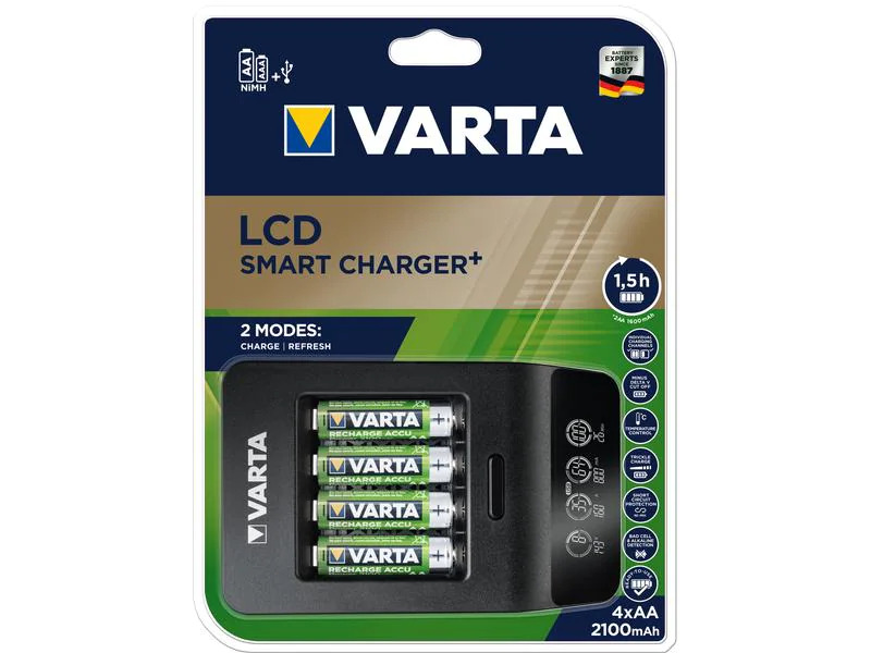 Varta Ladegerät LCD Smart Charger+ inkl. 4xAA