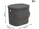 Rotho Aufbewahrungsbox Albula 6 l, Anthrazit