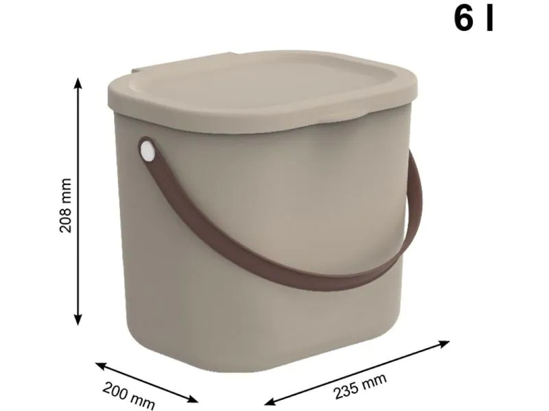 Rotho Aufbewahrungsbox Albula 6 l, Beige