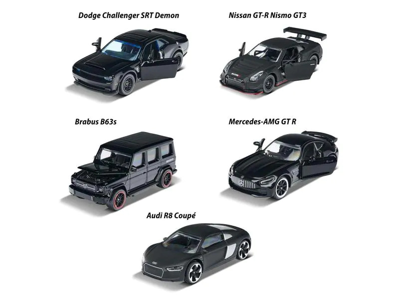 Majorette Auto Black Edition 5er-Geschenkset