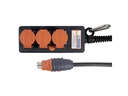 STEFFEN Industrie-Steckerleiste Professional 3x T15 IP55, 3 m